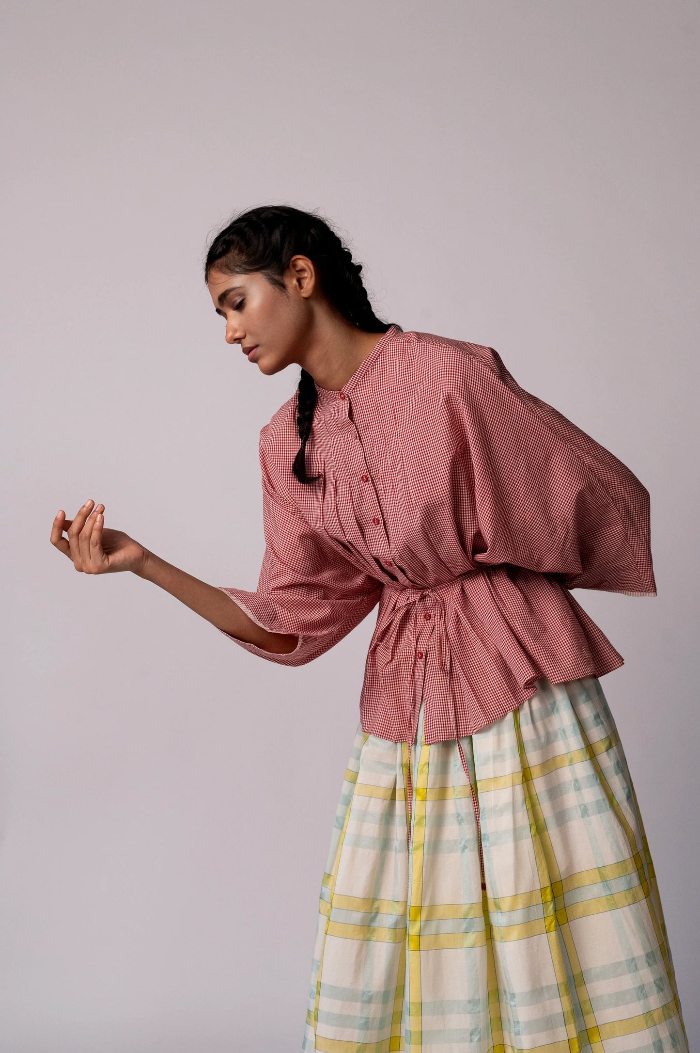 Keriya | Cotton Checkered Top