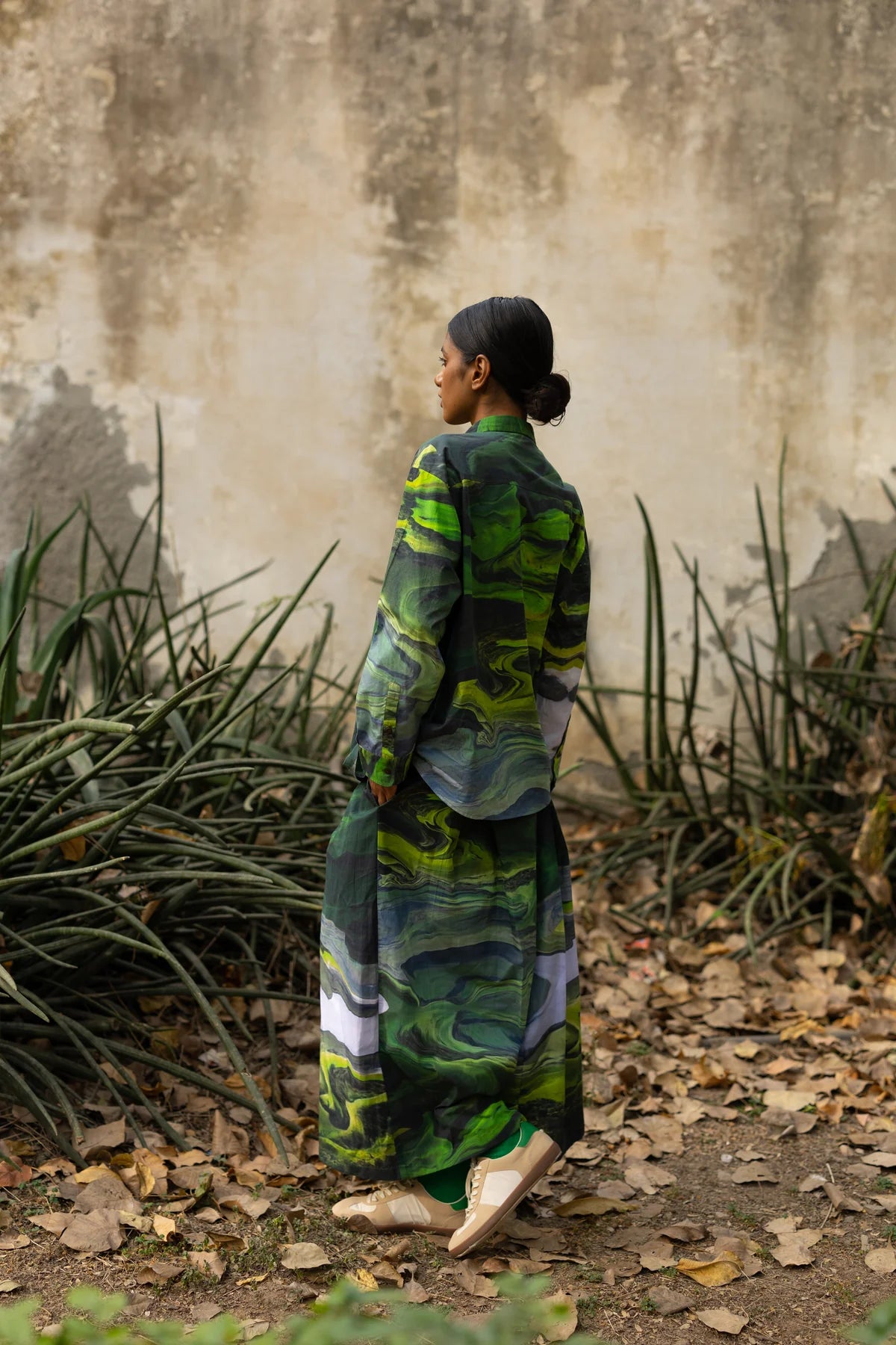 Earo | Printed Green Shirt