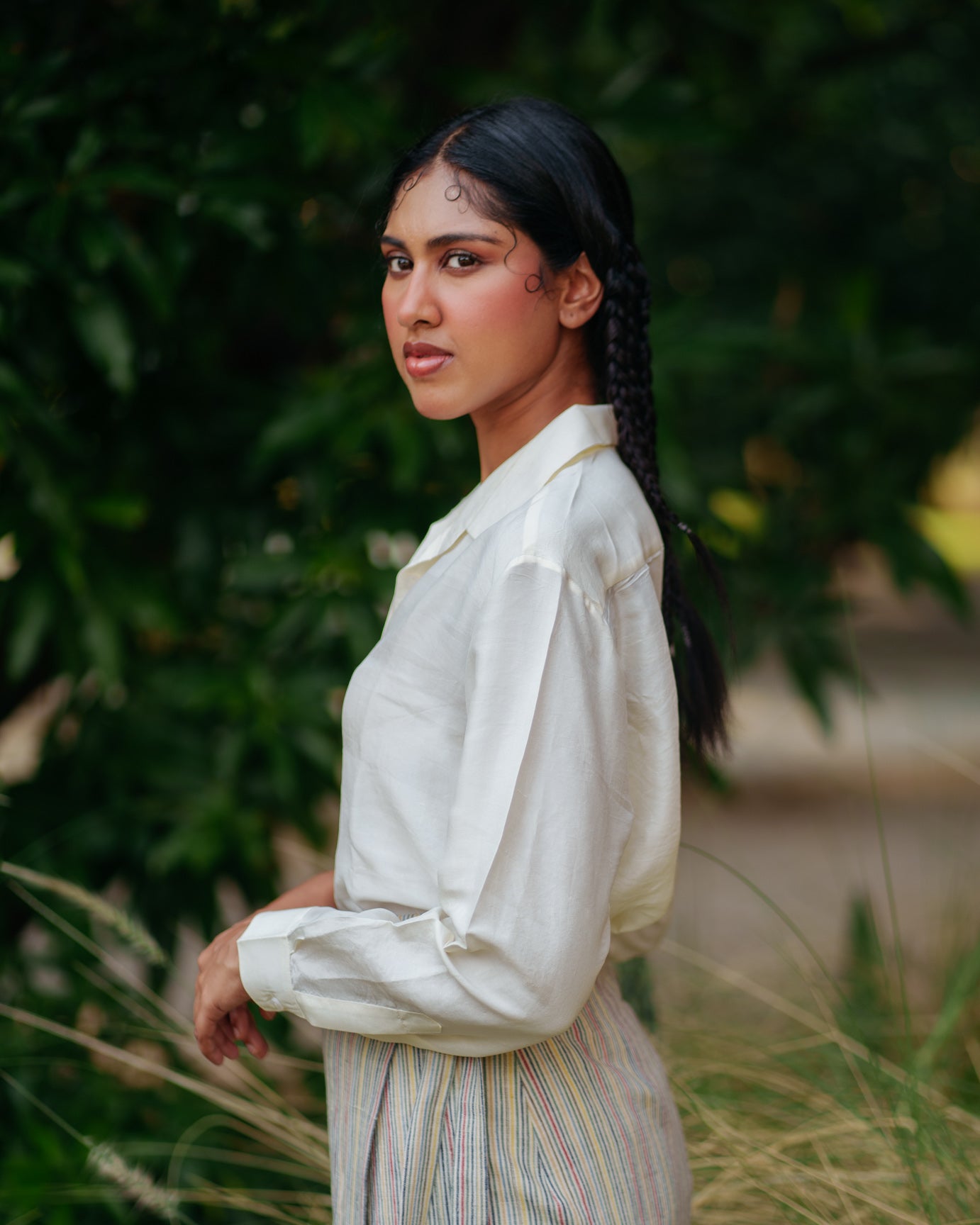 Clare | Oversized Silk Shirt