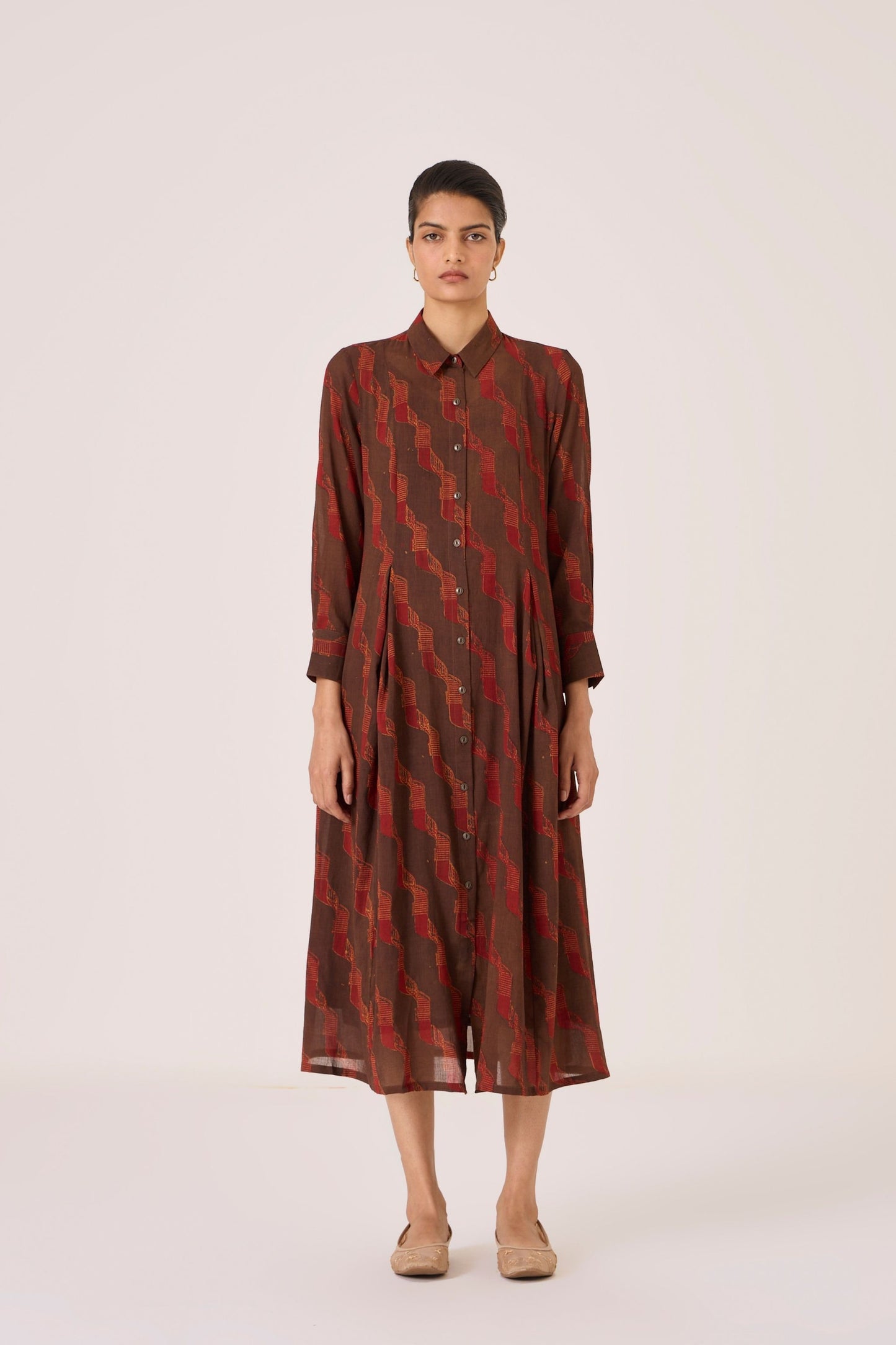 Jini | Block Print Shirt Dress