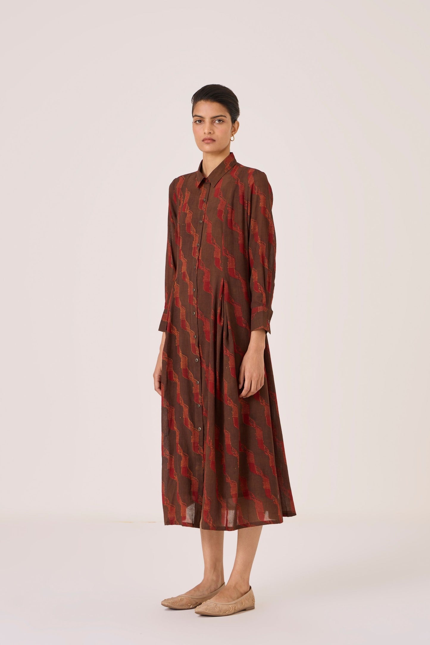 Jini | Block Print Shirt Dress