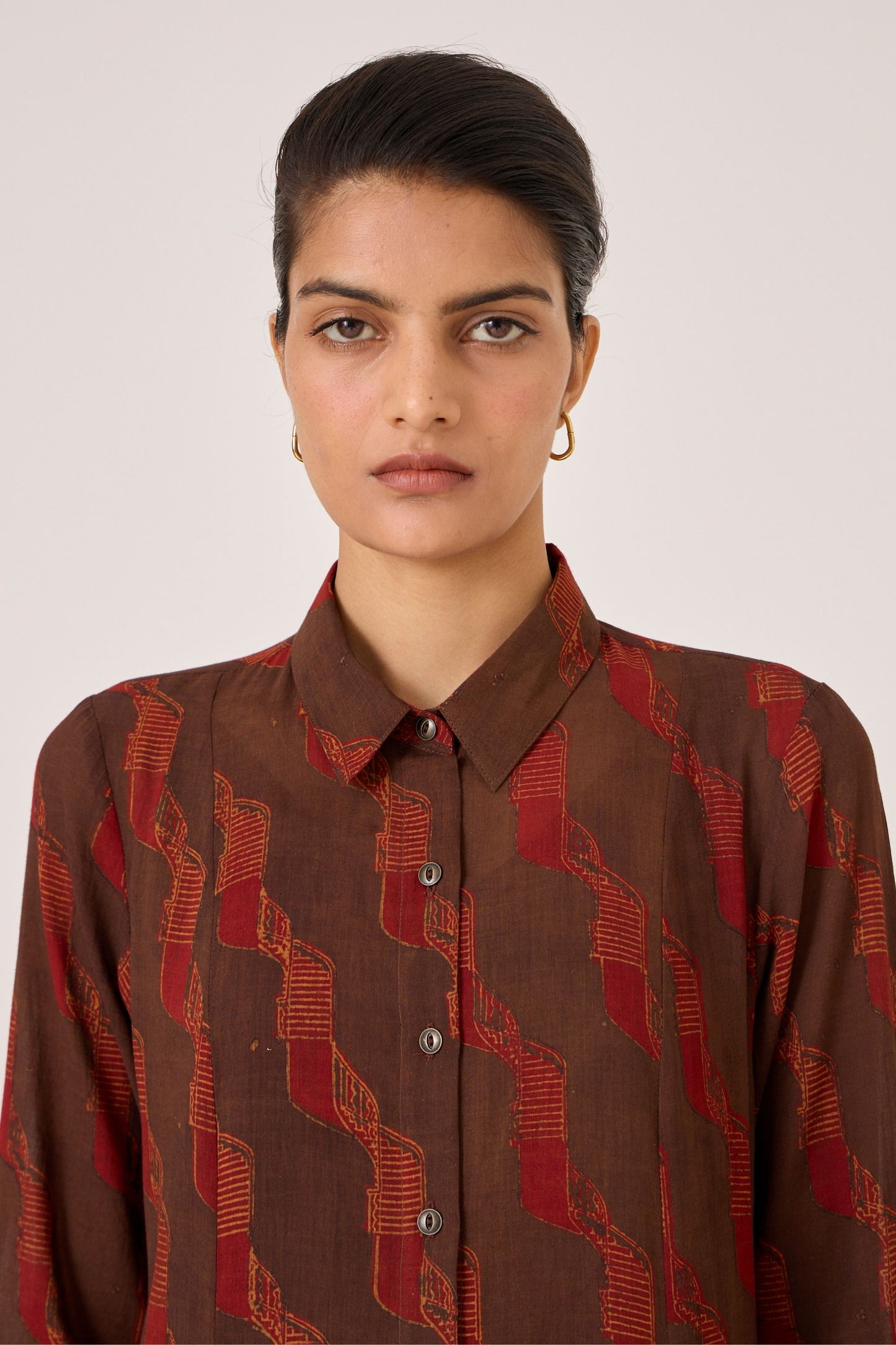 Jini | Block Print Shirt Dress