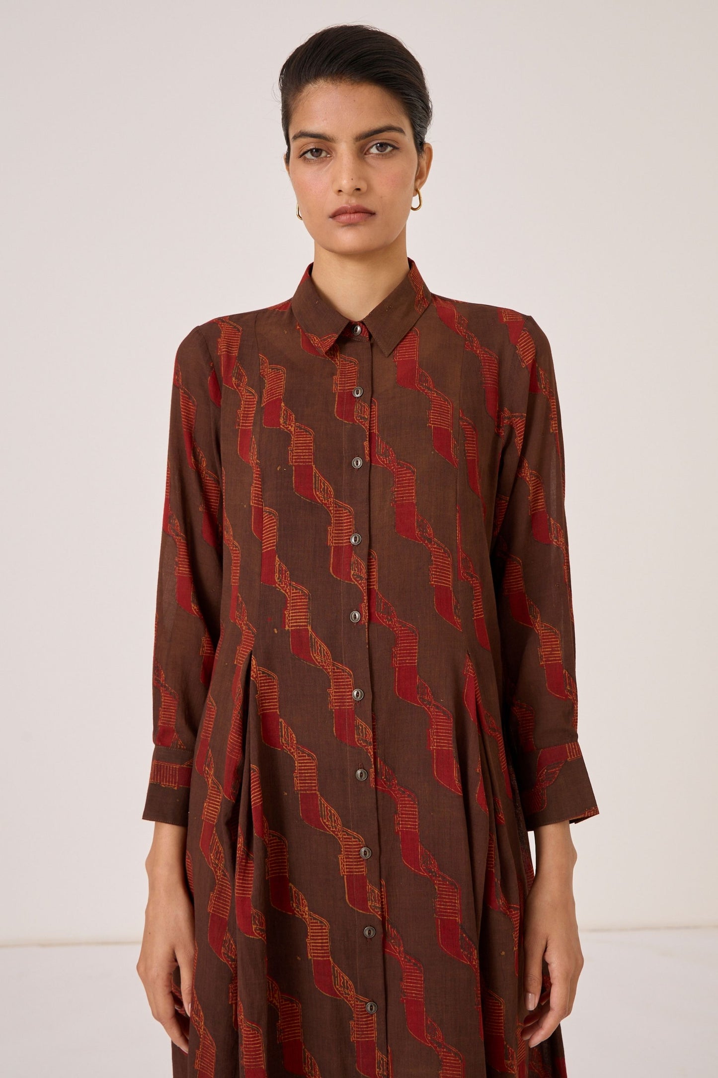Jini | Block Print Shirt Dress