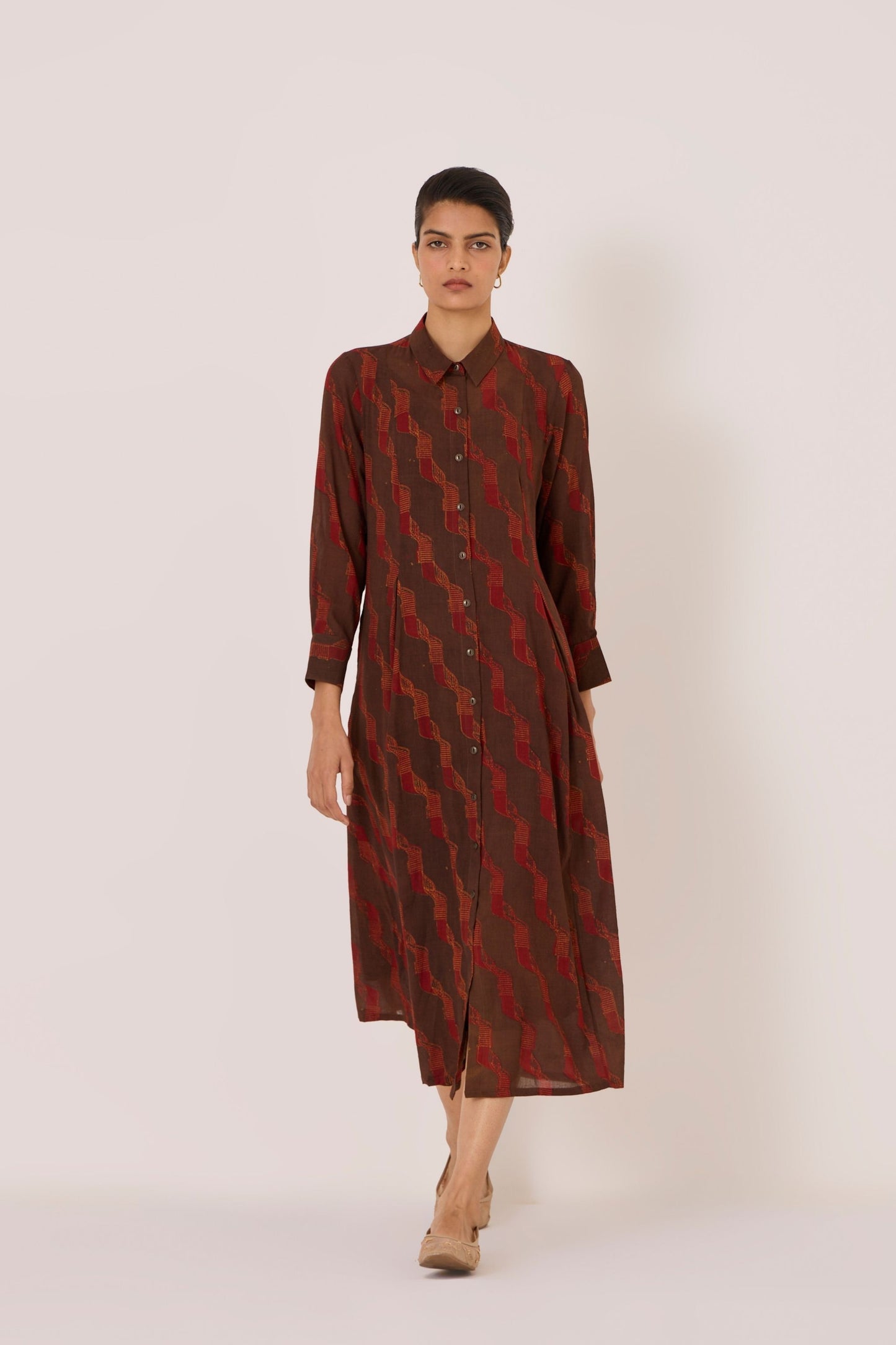 Jini | Block Print Shirt Dress