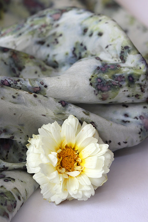 Lily | Eco Printed Habutai Silk Yardage