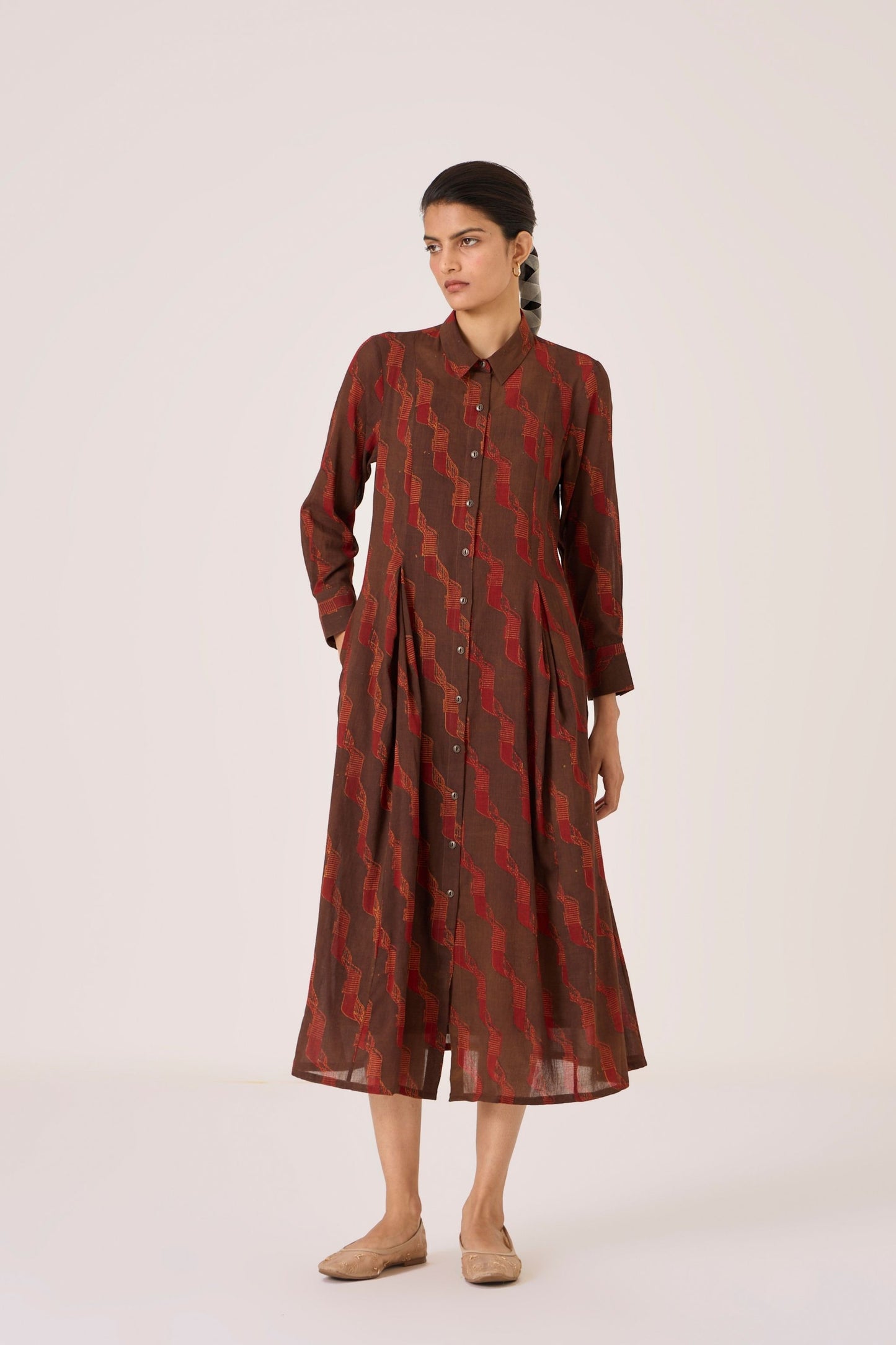 Jini | Block Print Shirt Dress