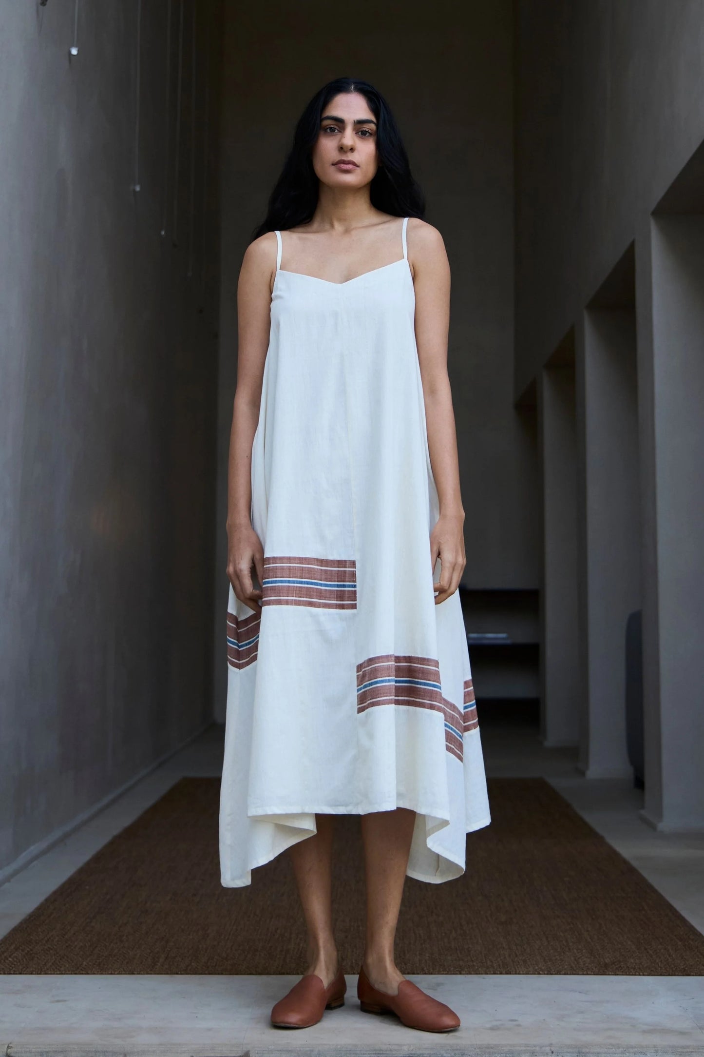 Jane | Handwoven Striped Maxi Dress