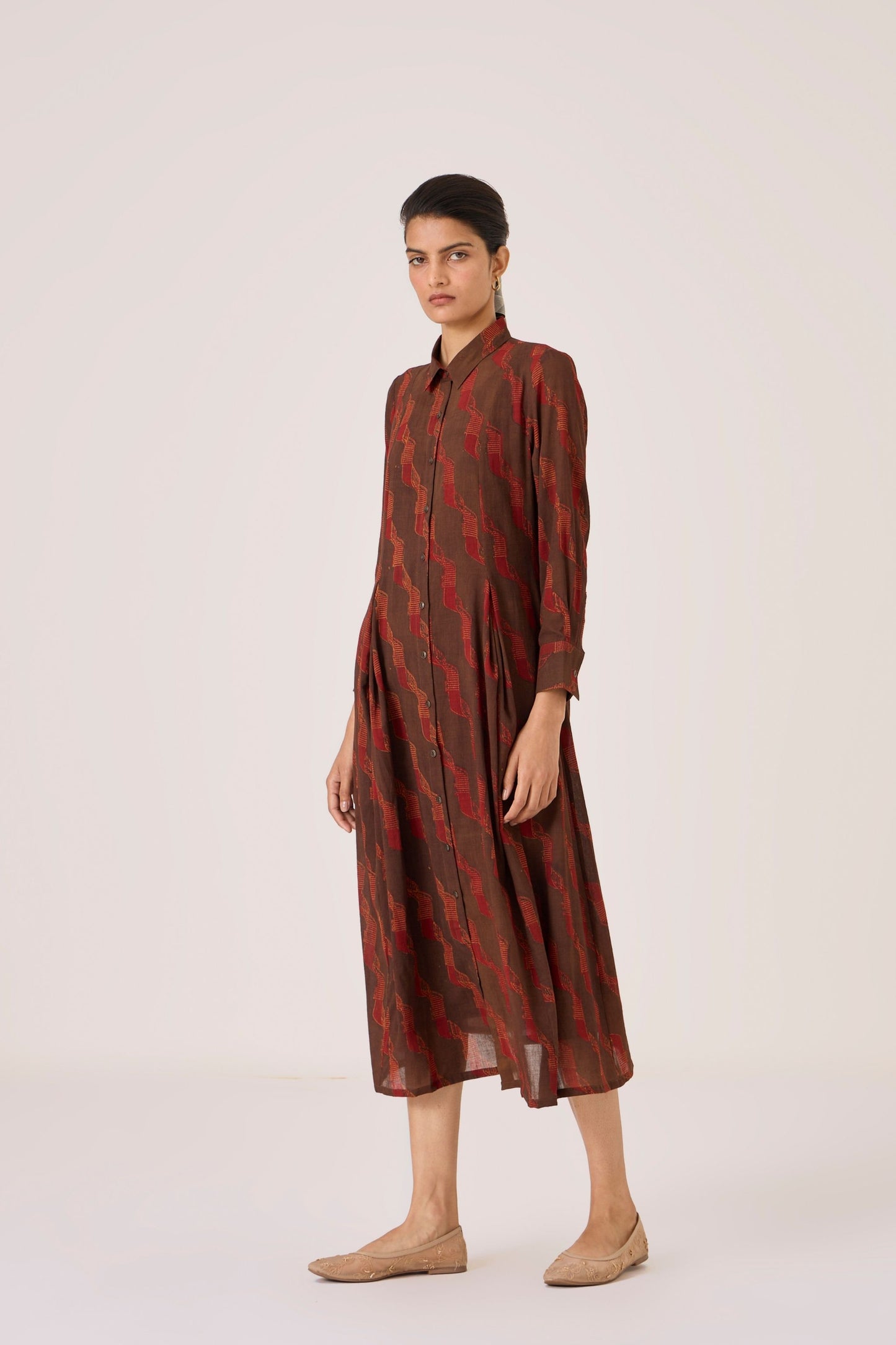 Jini | Block Print Shirt Dress