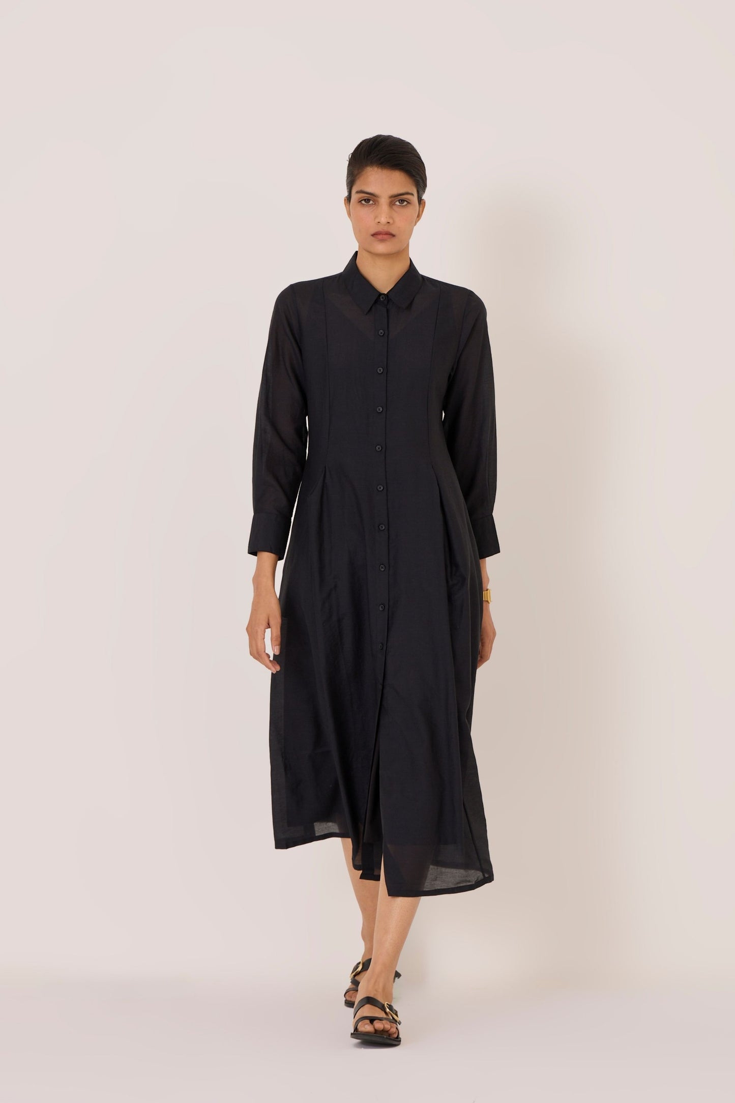 Jini | Black Shirt Dress
