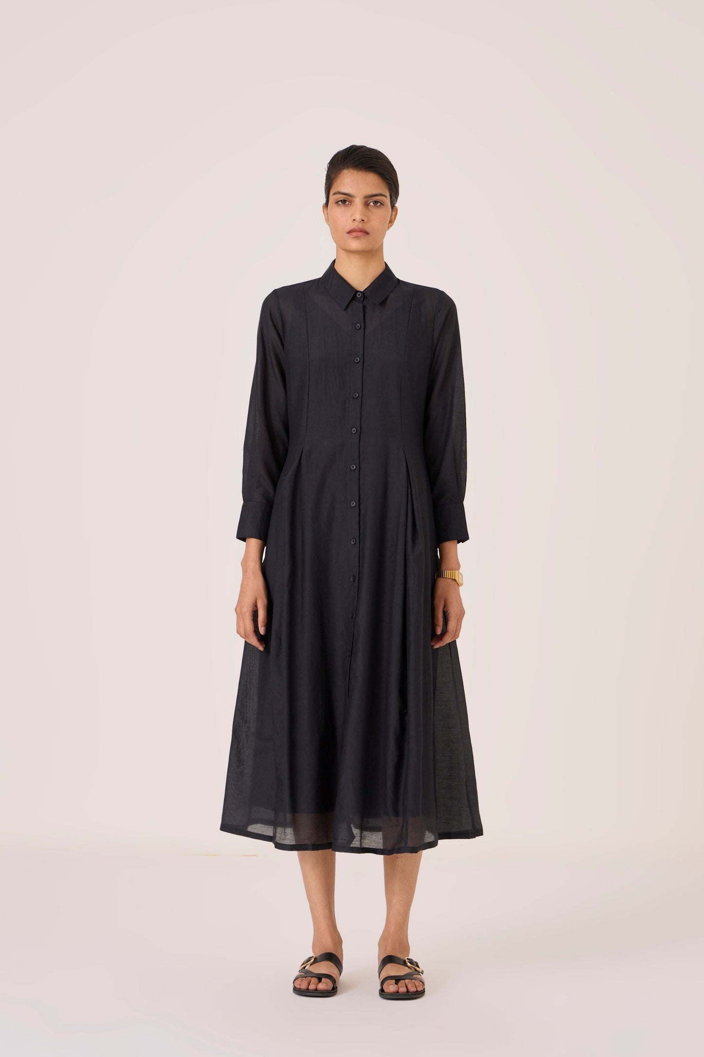 Jini | Black Shirt Dress