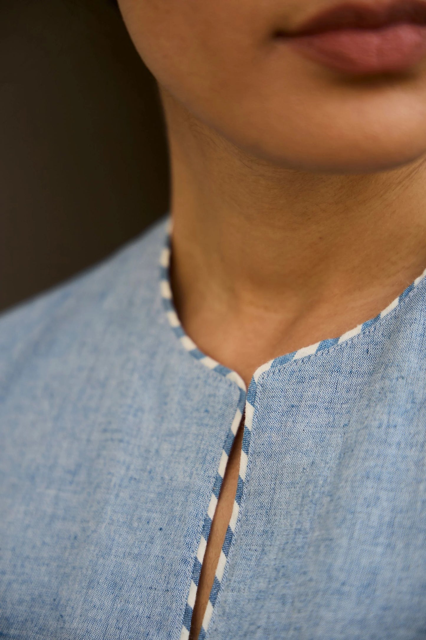 Polina | Handwoven Blue Top