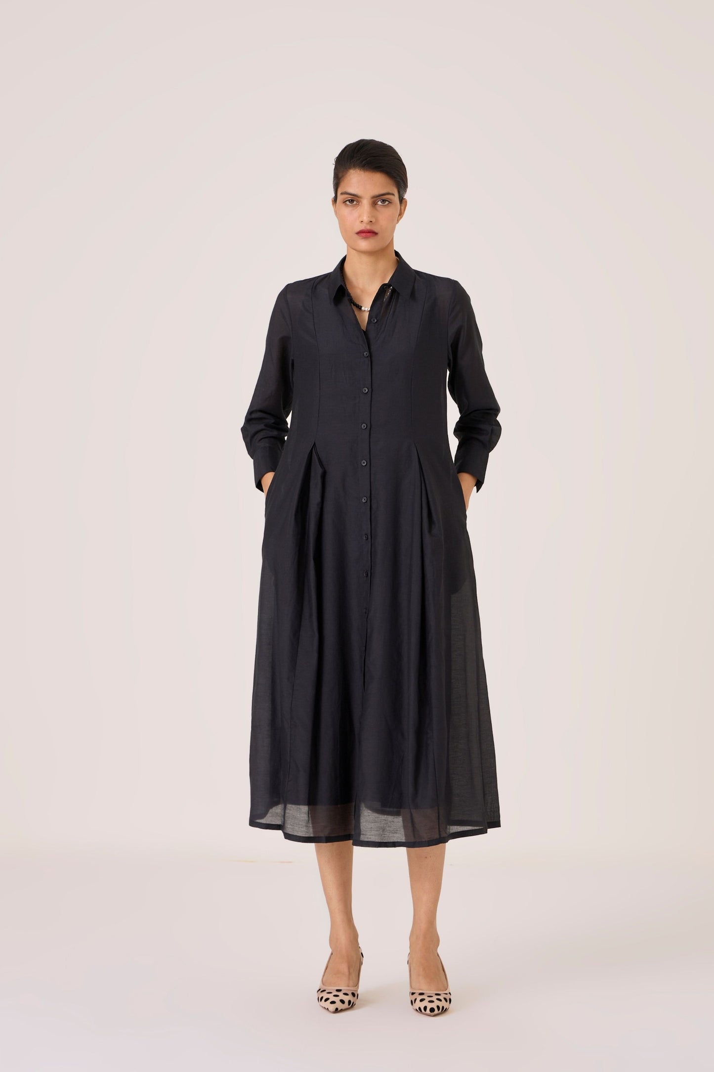 Jini | Black Shirt Dress