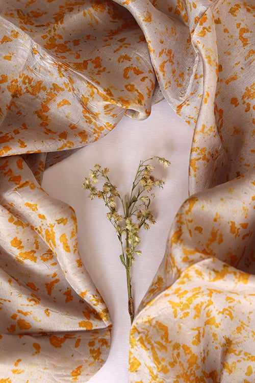Dahelia | Eco Printed Habutai Silk Yardage