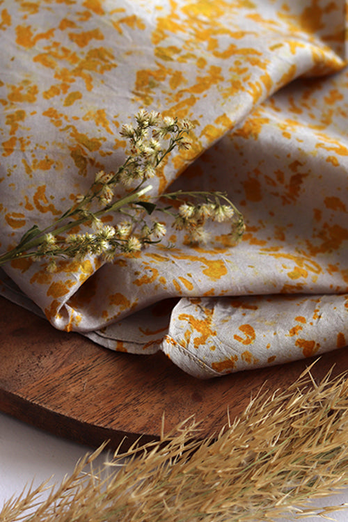 Dahelia | Eco Printed Habutai Silk Yardage