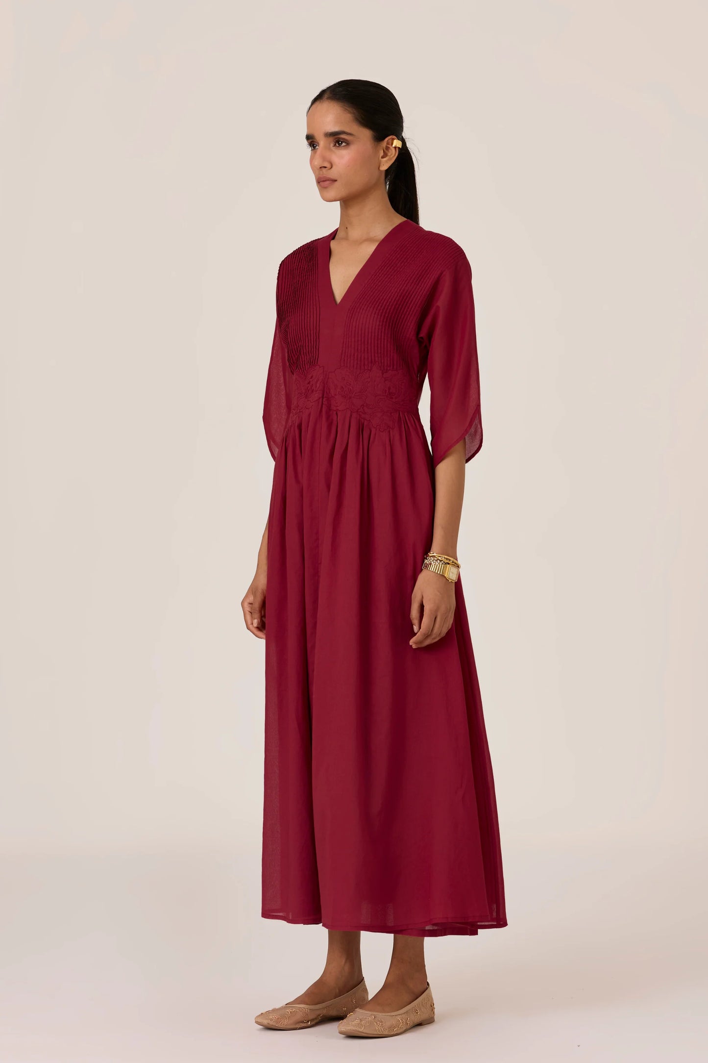 Kamil | Cherry Embroidered Maxi Dress