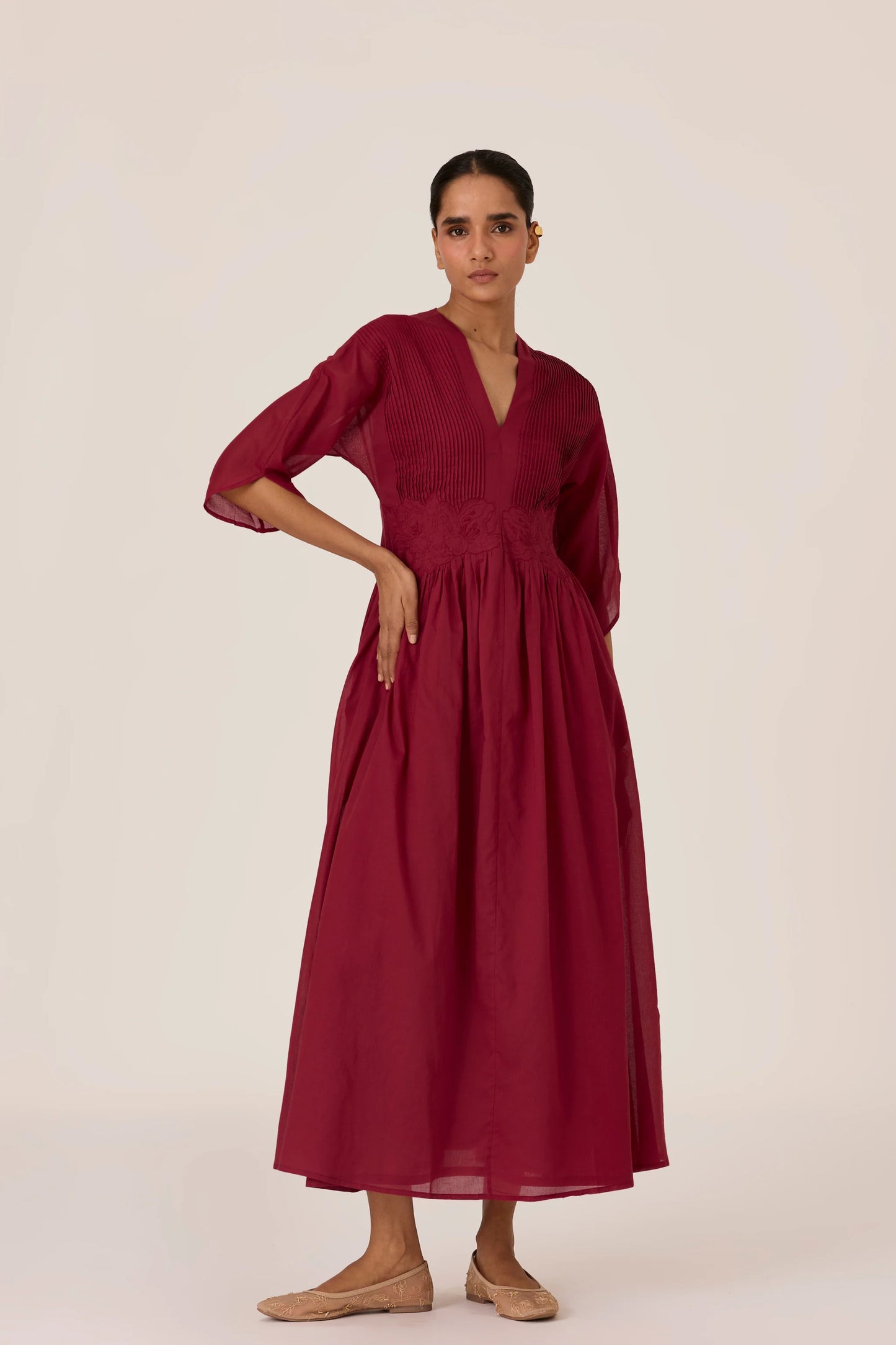 Kamil | Cherry Embroidered Maxi Dress
