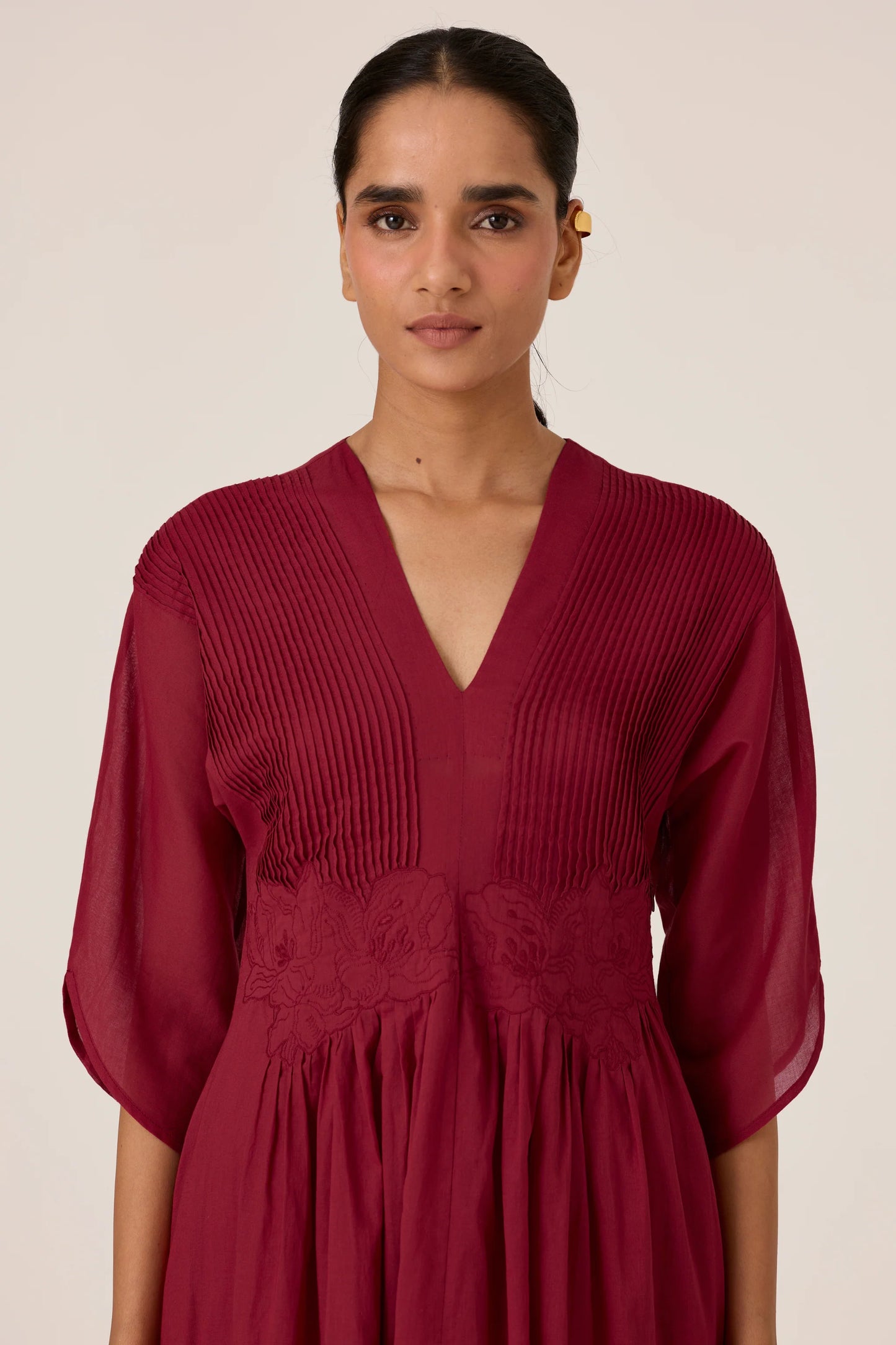 Kamil | Cherry Embroidered Maxi Dress