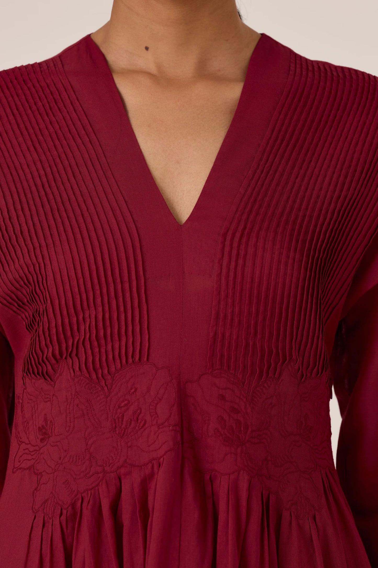 Kamil | Cherry Embroidered Maxi Dress