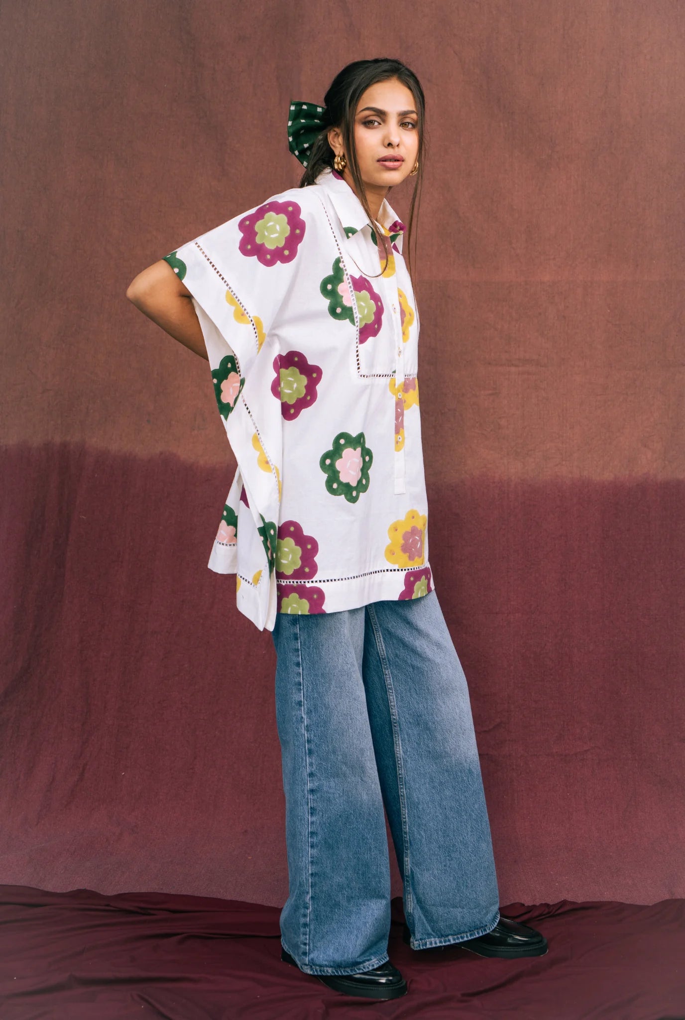 Azara | White Printed Shirt