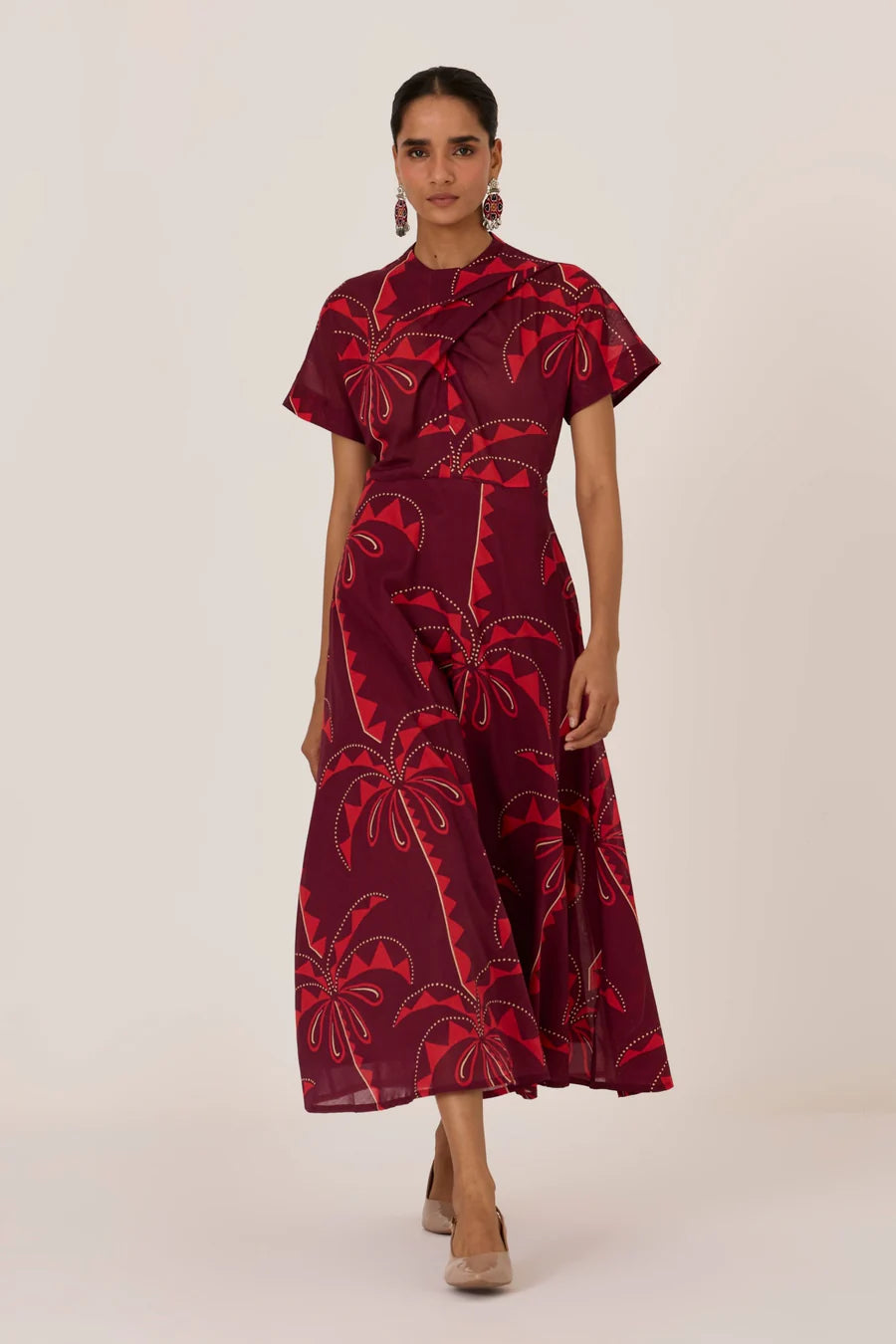 Dalia | Palm Print Dress