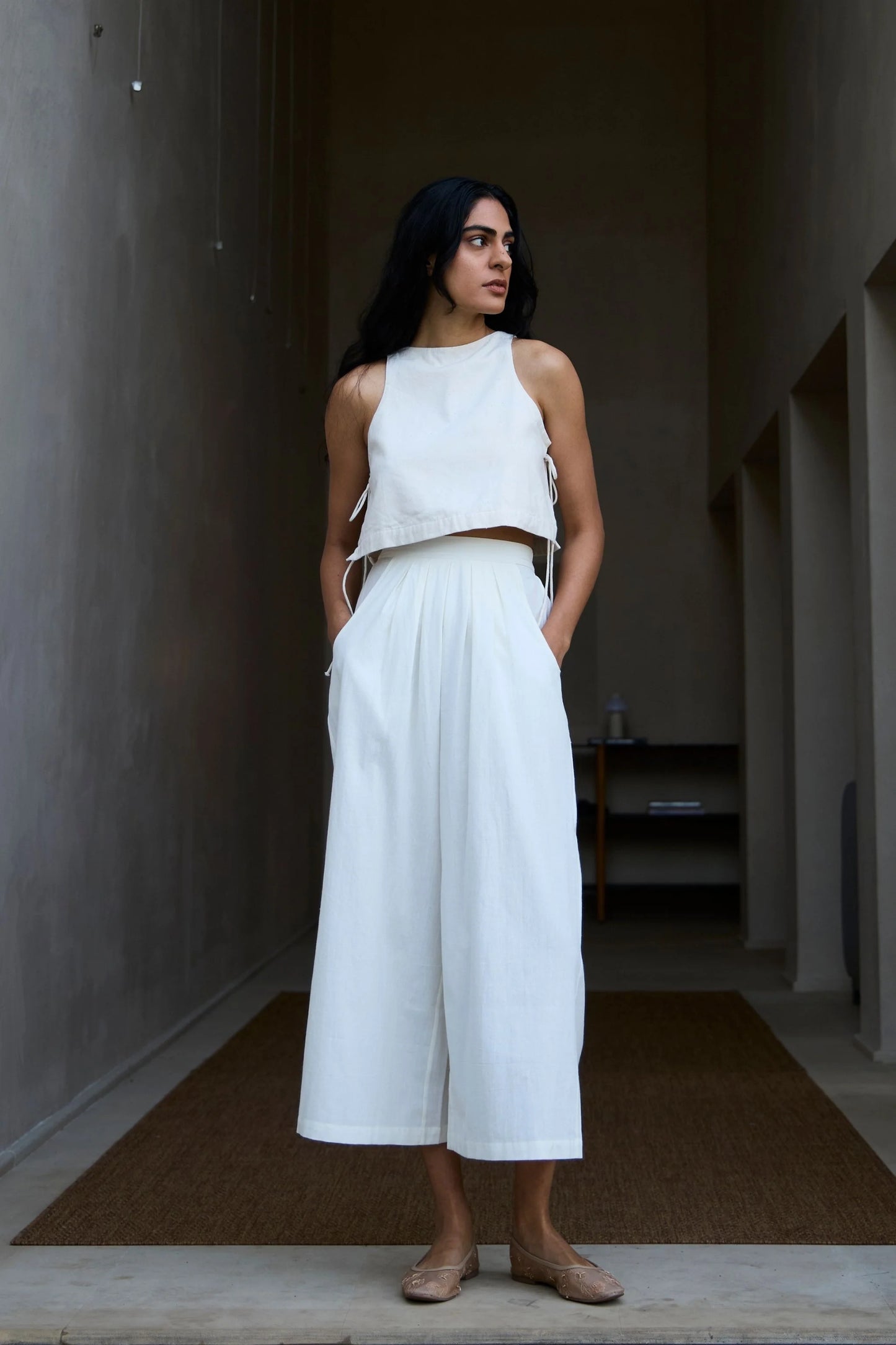 Woodstock | Milk Pleated Pants