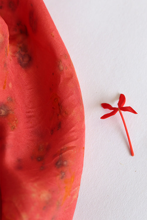 Gulab | Eco Printed Habutai Silk Yardage