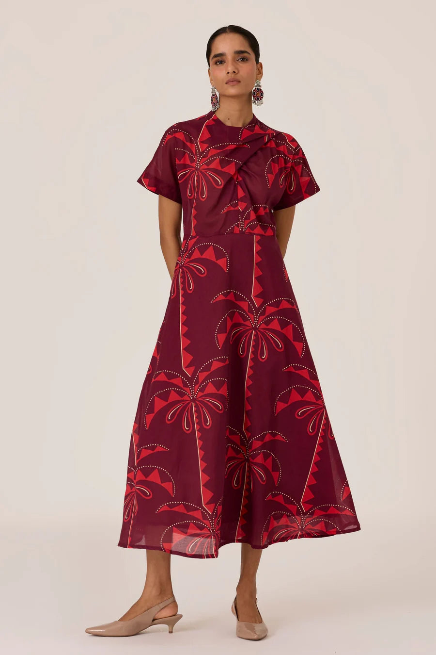 Dalia | Palm Print Dress
