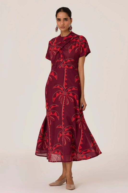 Dalia | Palm Print Dress