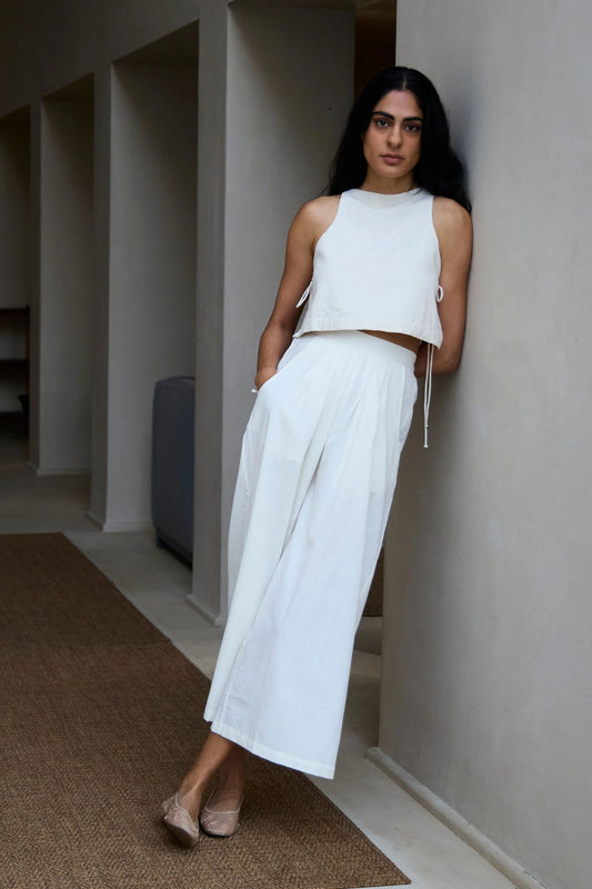 Woodstock | Milk Pleated Pants