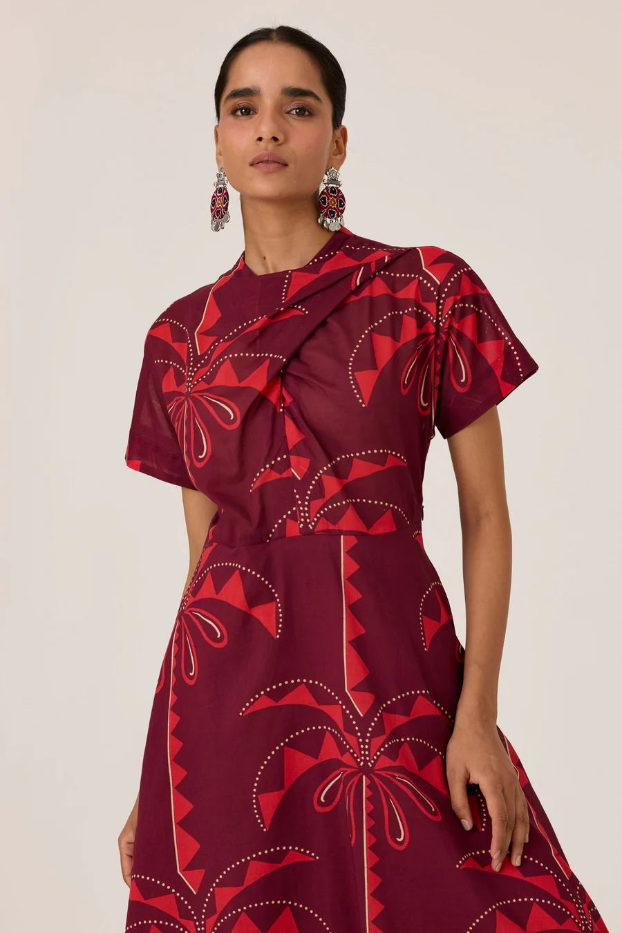 Dalia | Palm Print Dress