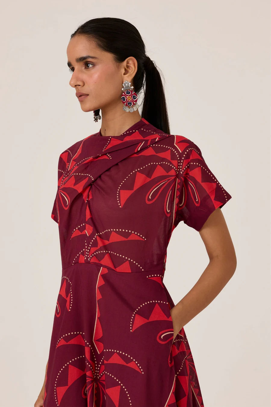 Dalia | Palm Print Dress