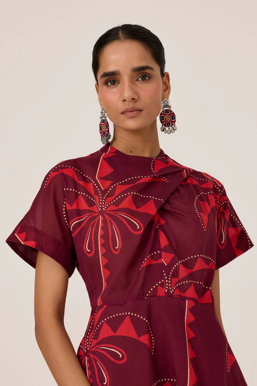 Dalia | Palm Print Dress