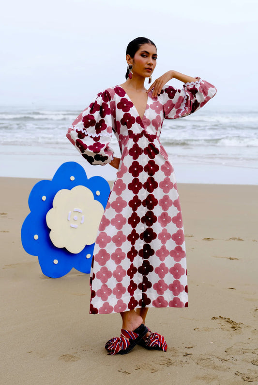 Okapi  | Printed Peasant Dress