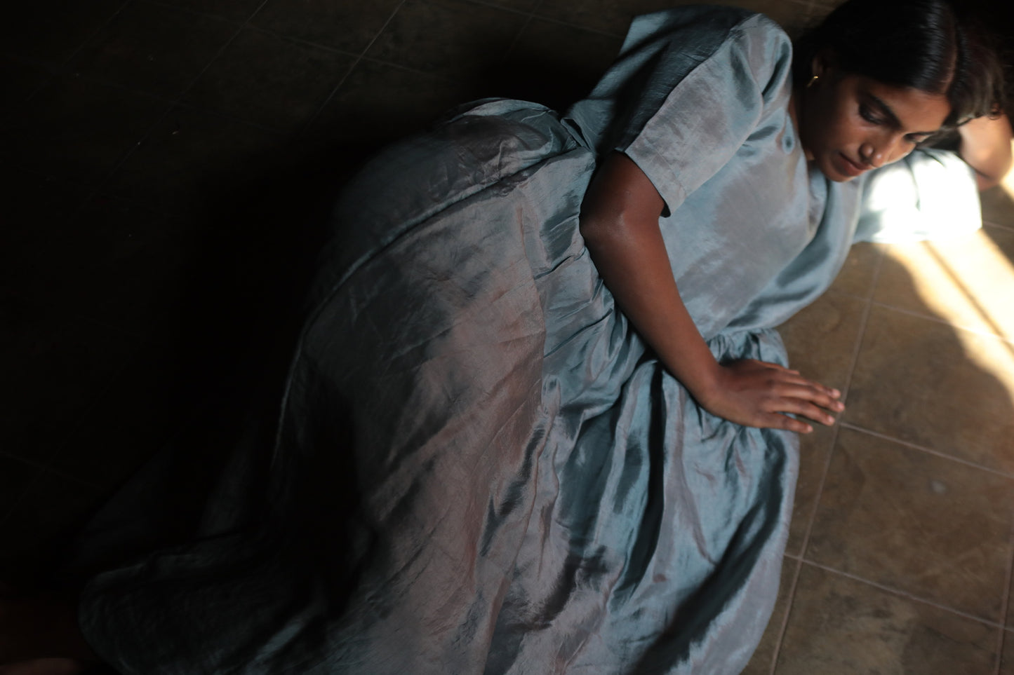 Dusty Blue | Pleated Dress