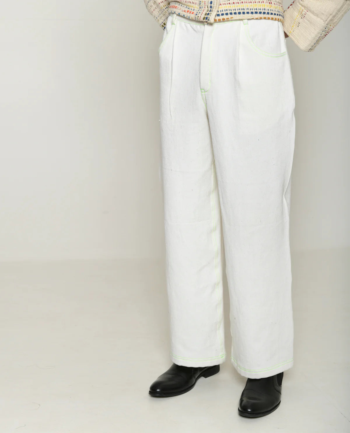 Hibiki | Recycled White Pants