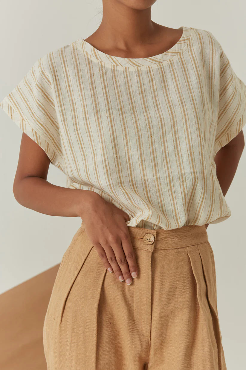 Sandy | Handwoven Pleated Pant