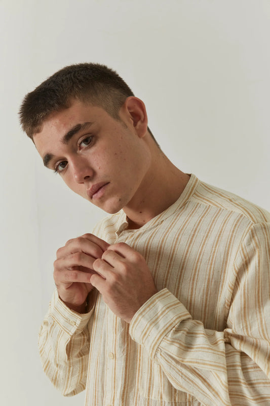 Mateo | Handwoven Stripe Shirt