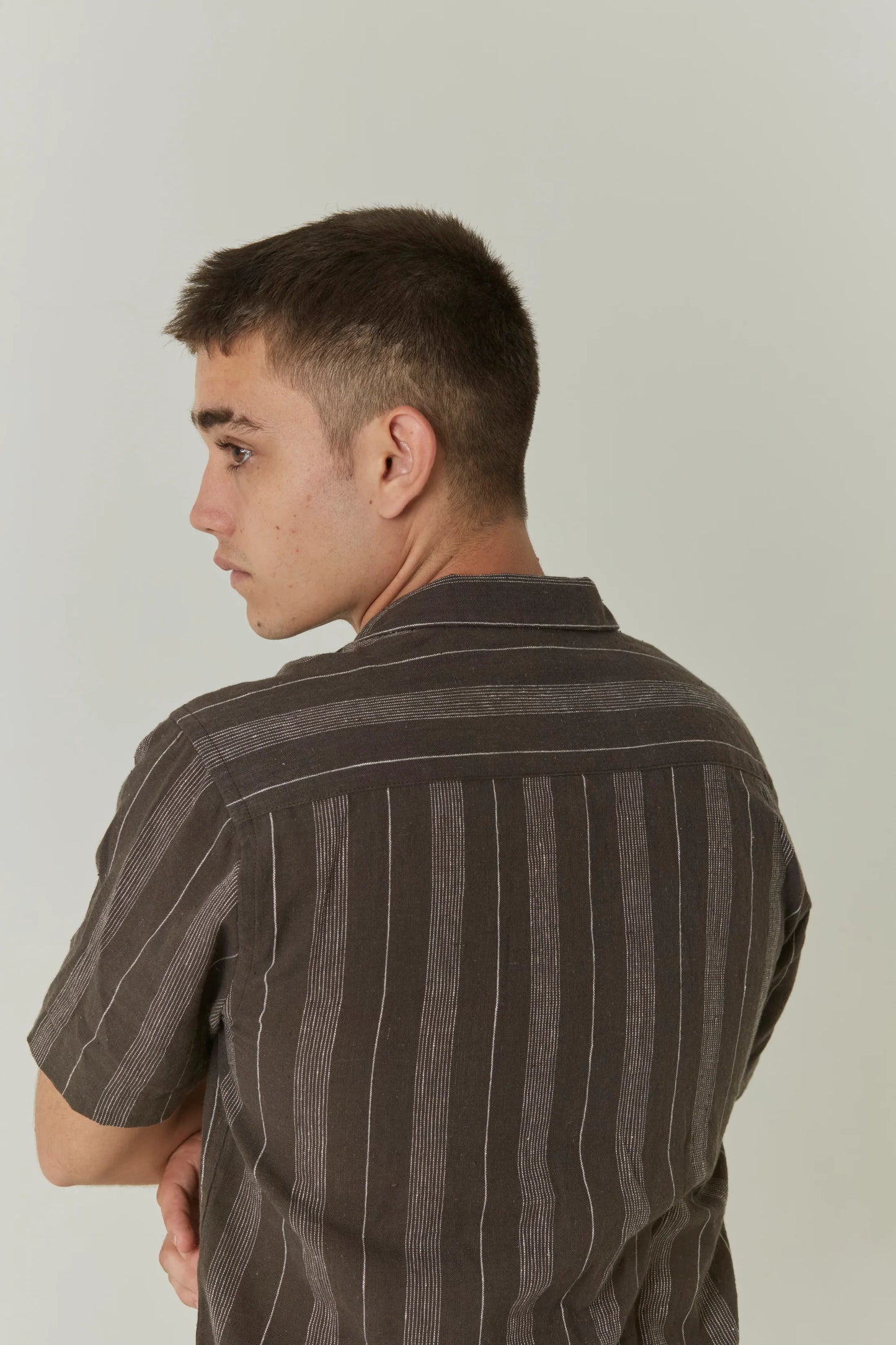 Ash | Striped Handspun Relaxed Shirt