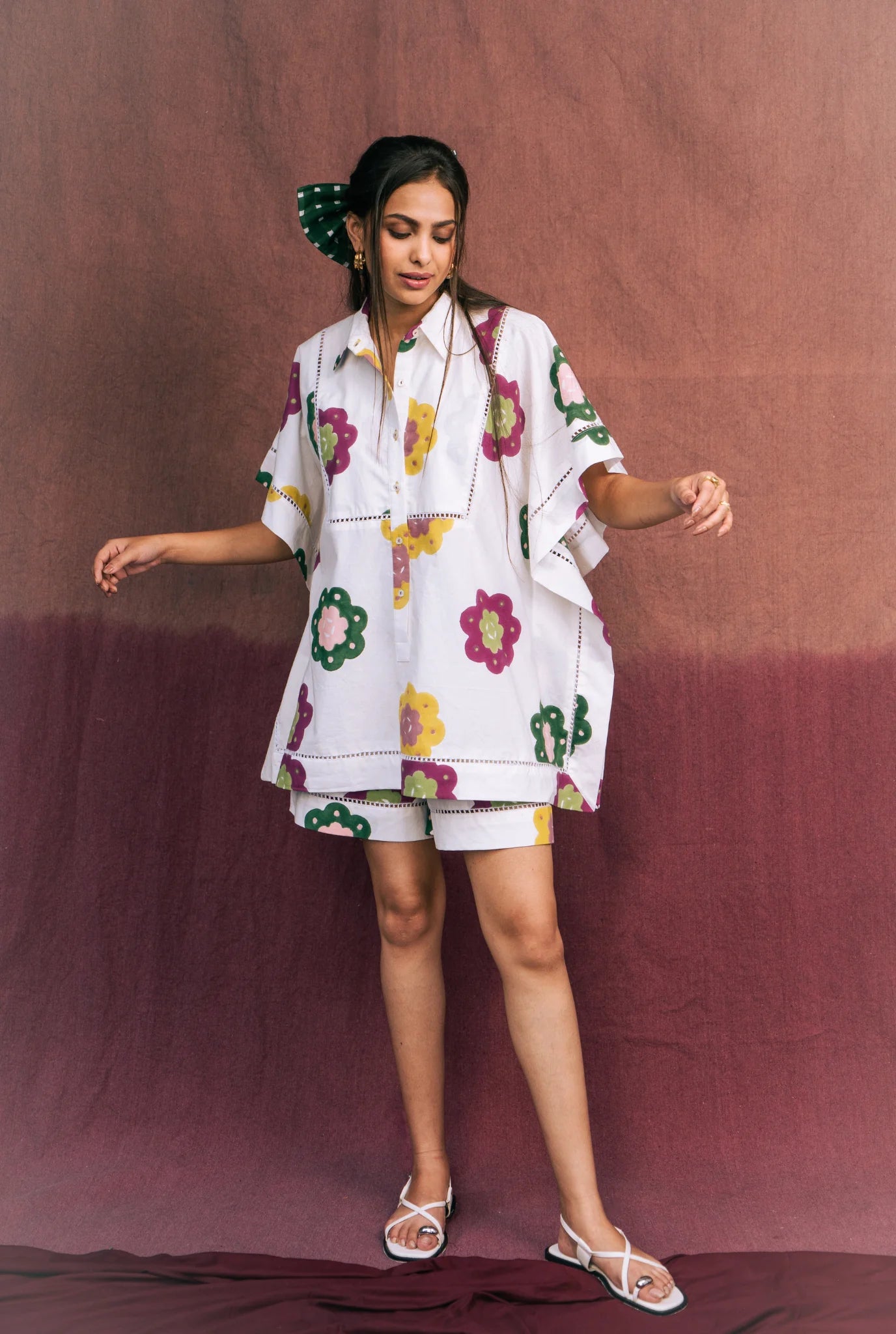 Azara | White Printed Shirt