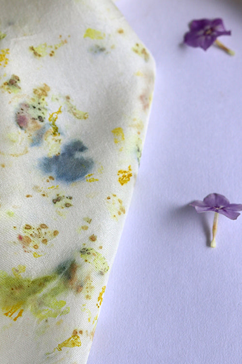 Chameli | Eco Printed Habutai Silk Yardage