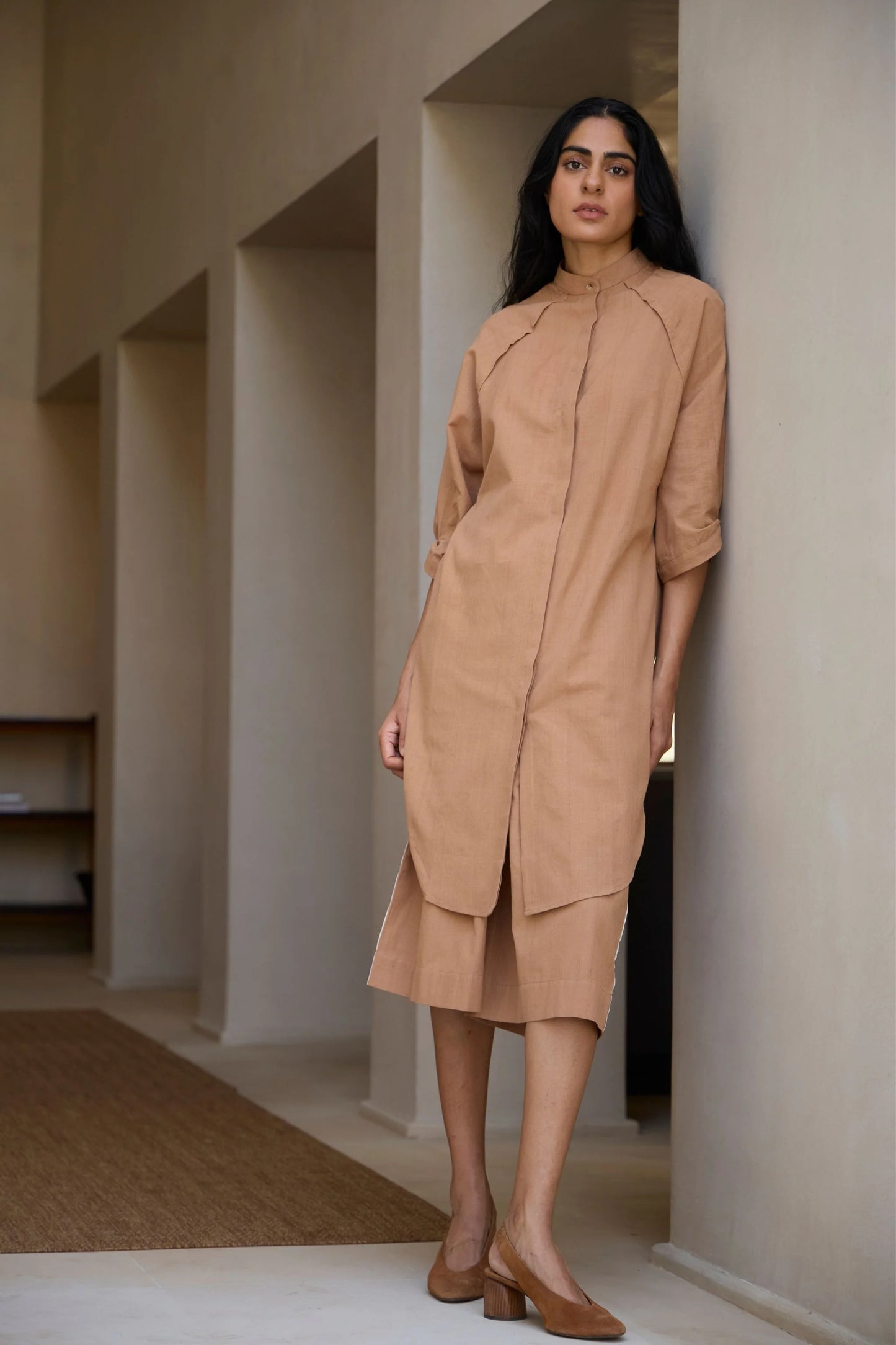 Braboune | Handwoven Brown Co-Ord Set