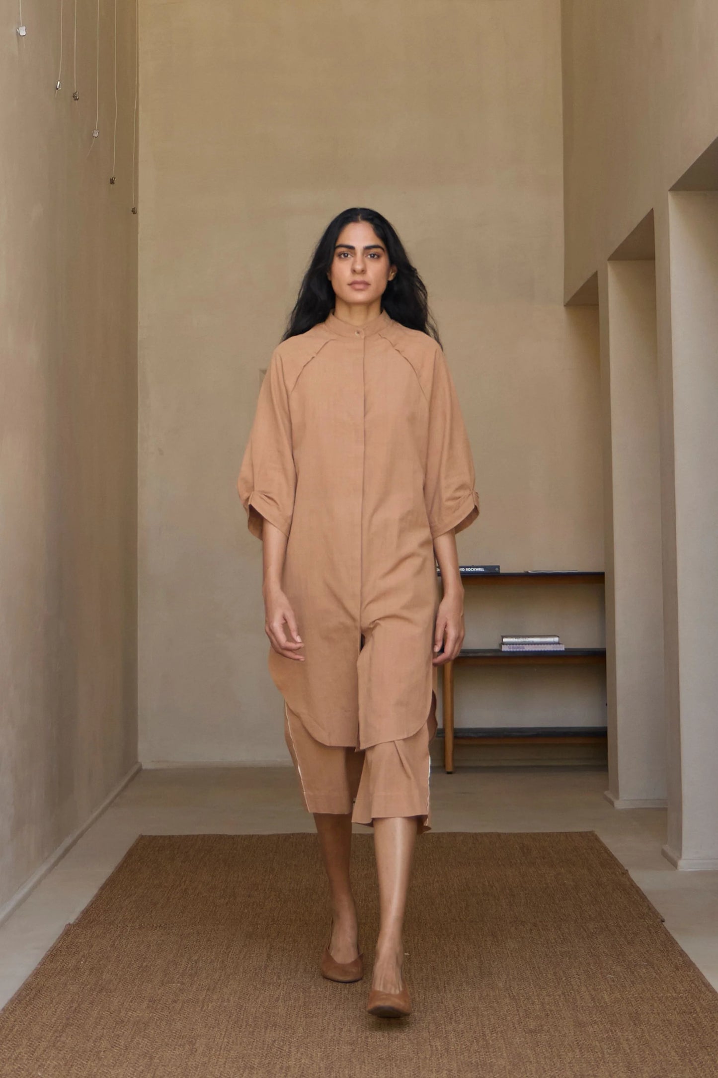 Braboune | Handwoven Brown Co-Ord Set