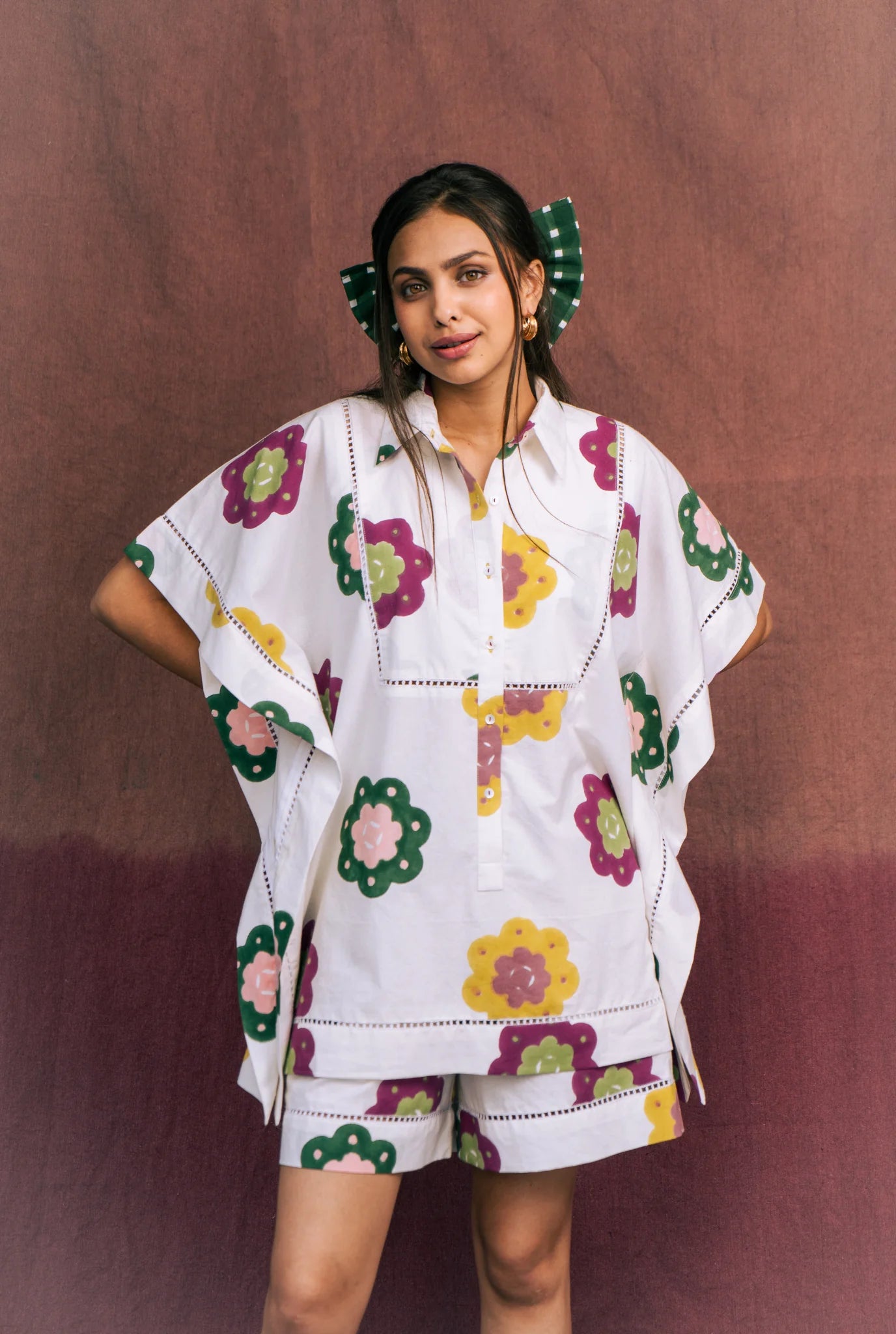 Azara | White Printed Shirt