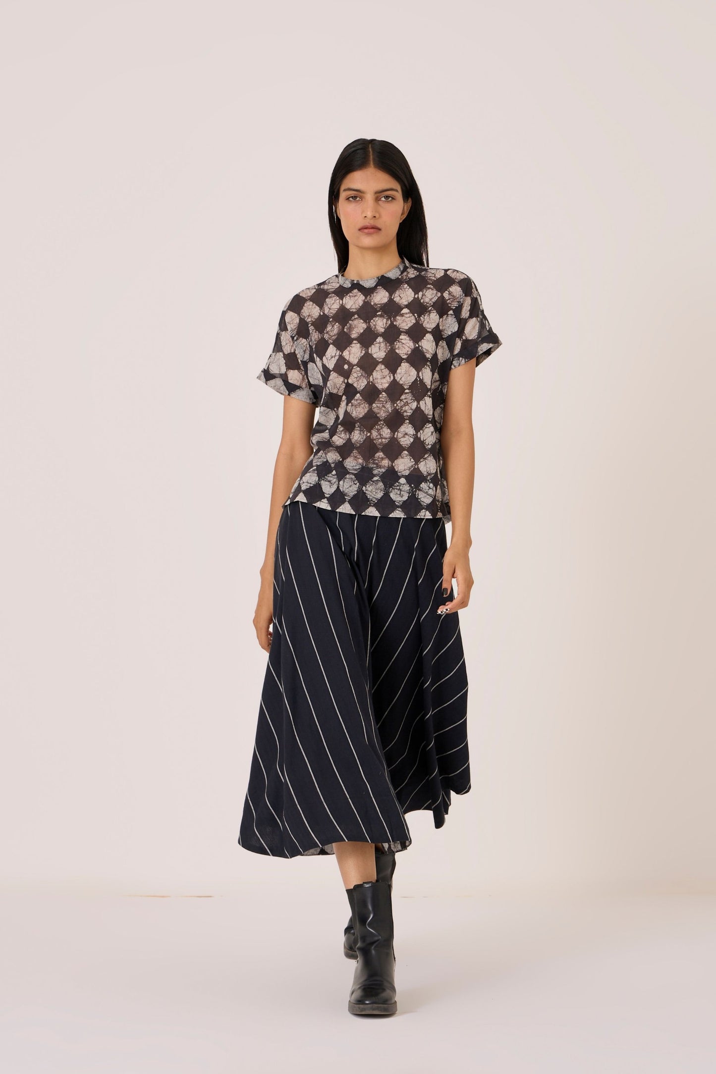 Boga | Black Striped Skirt
