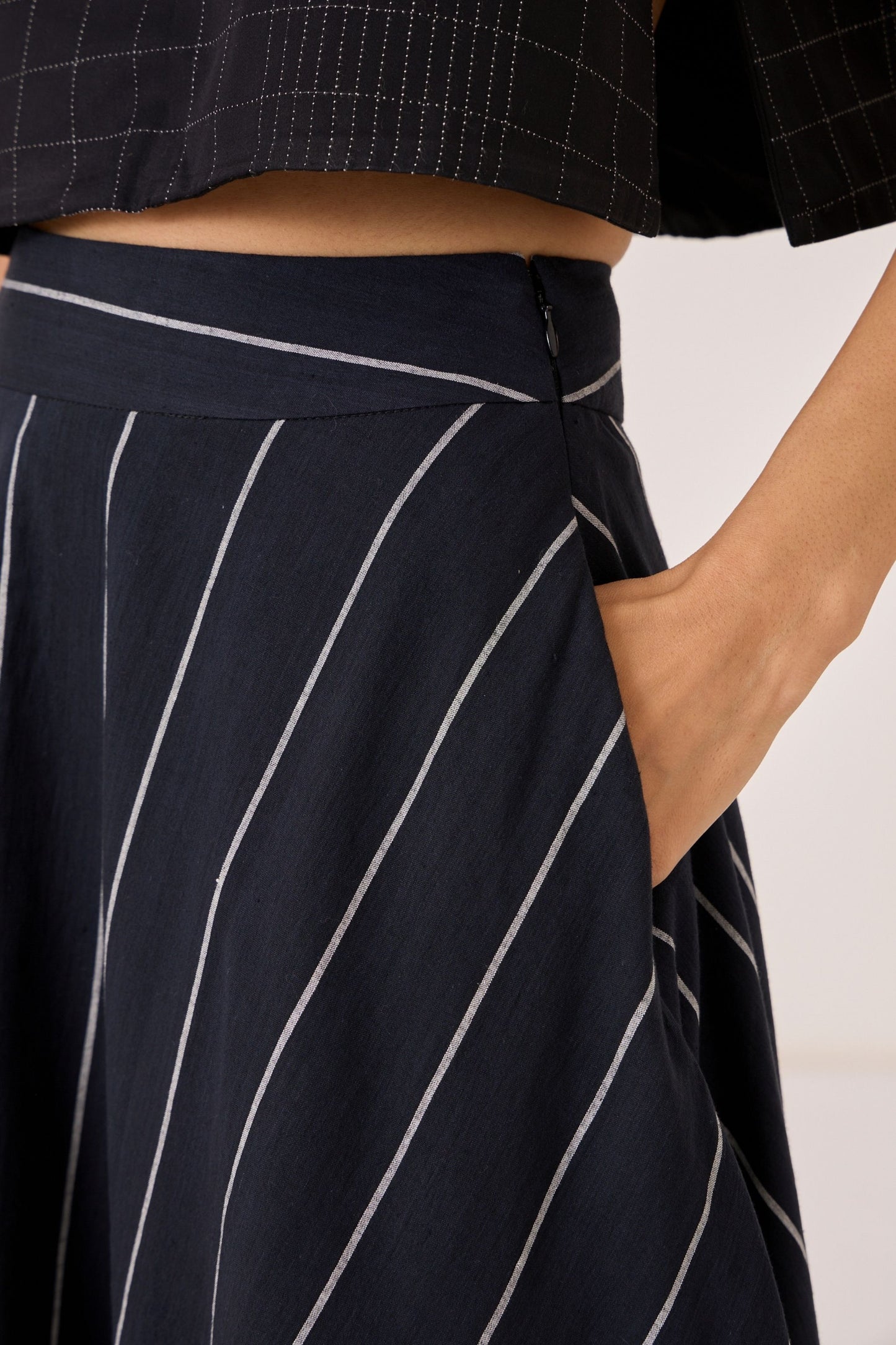 Boga | Black Striped Skirt