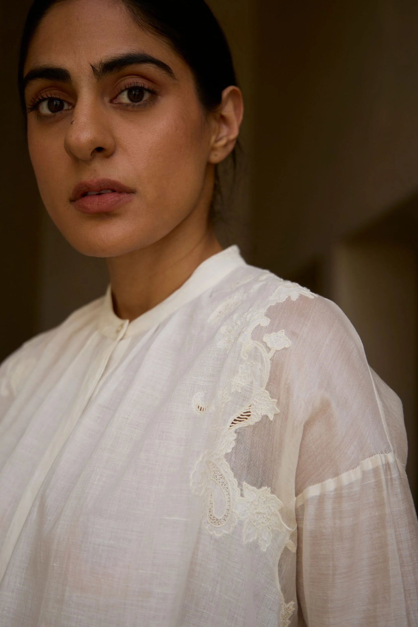 Raha | Embroidered Handwoven Top