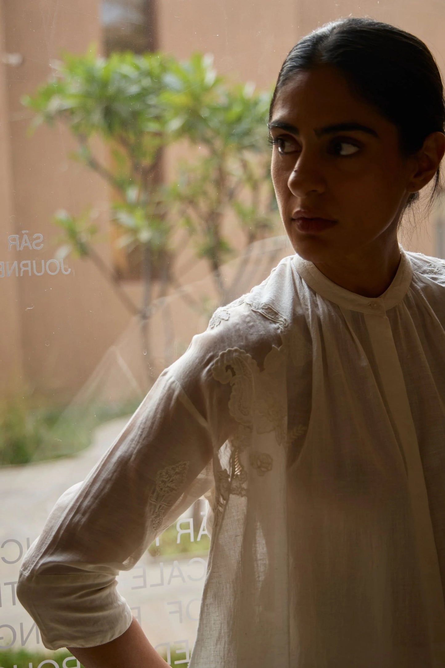 Raha | Embroidered Handwoven Top