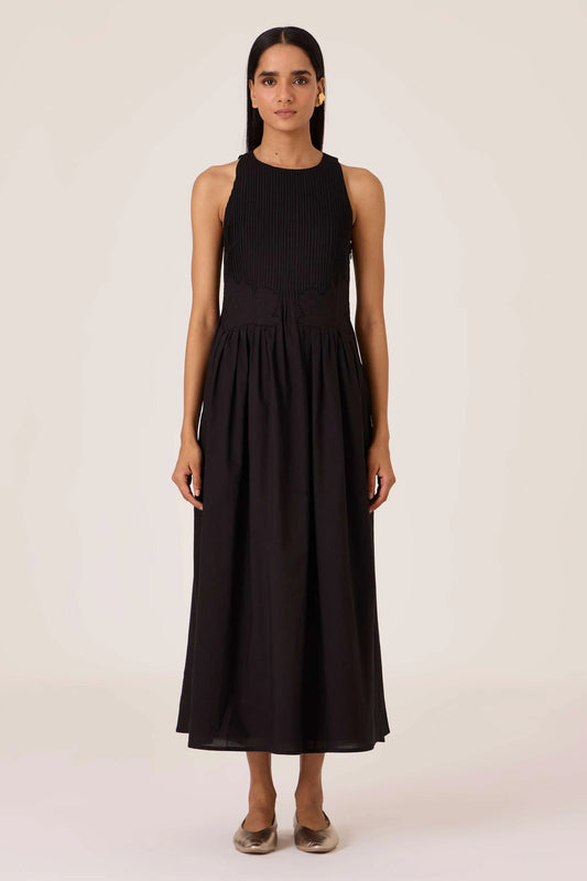 Amani | Black Embroidered Dress