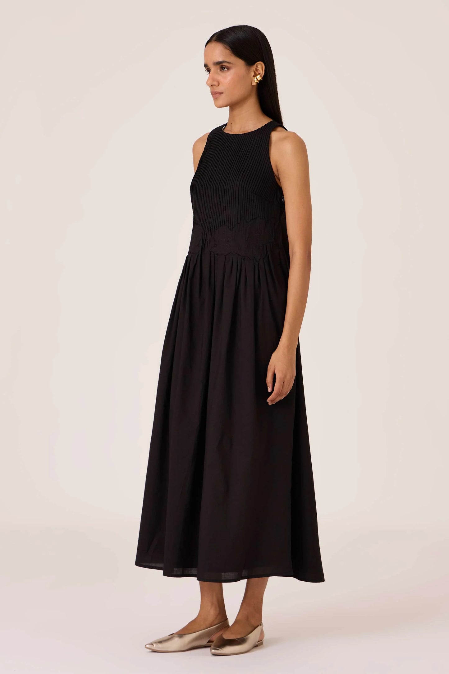 Amani | Black Embroidered Dress
