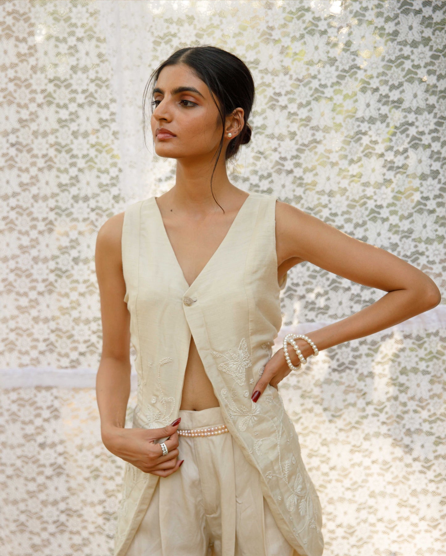 Brie | Twill Weave Silk Pants